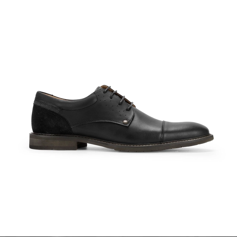 ZAPATOS HOMBRE CUERO CORKTOWN-0-02 NEGRO - 2