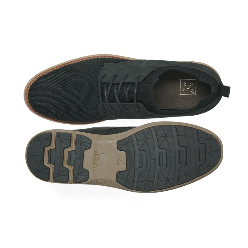 ZAPATOS HOMBRE CUERO TEJIDO DOZZA-0-19 NEGRO - 4