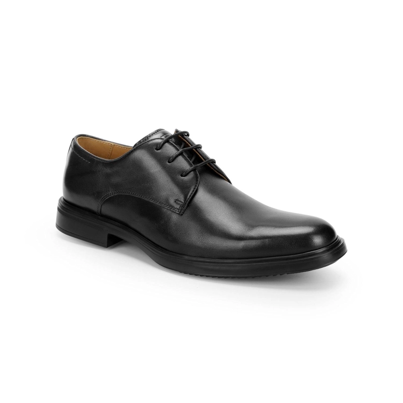 ZAPATOS HOMBRE CUERO EXXER-0-01 NEGRO - 1
