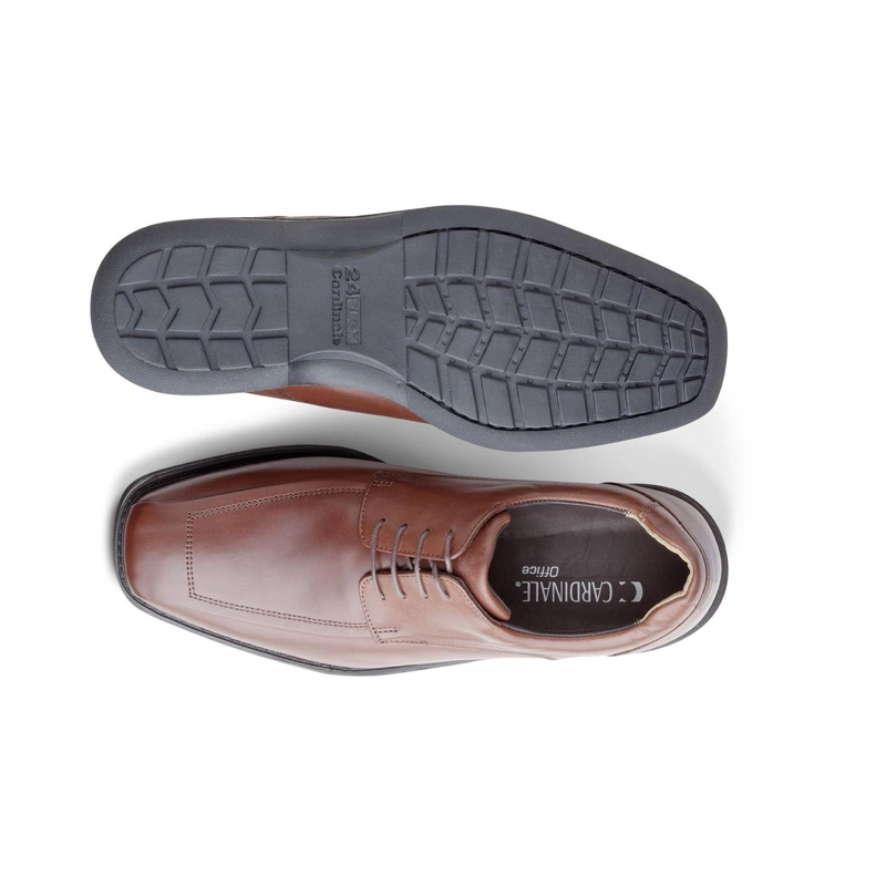 ZAPATOS HOMBRE CUERO 24 FLEX FINANCIAL-0-51-BRANDY - 3