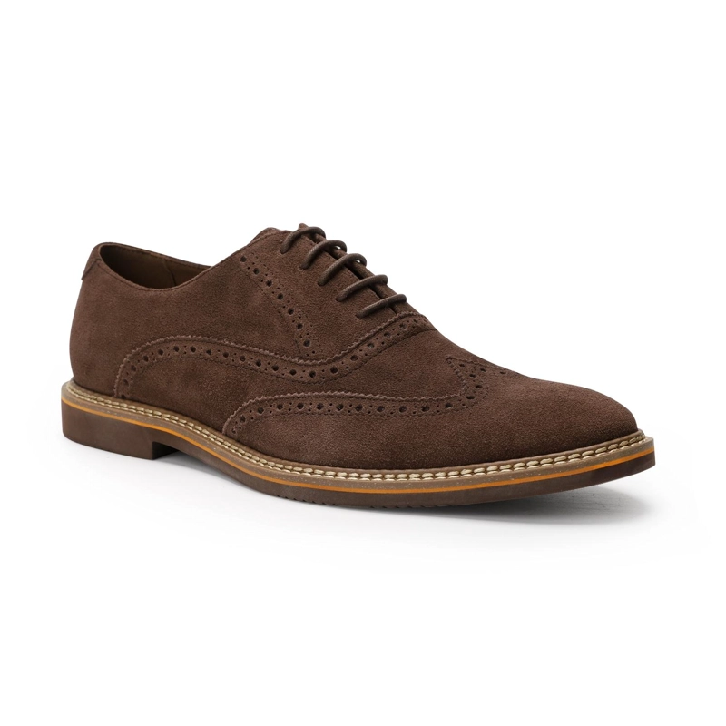 ZAPATOS HOMBRE OXFORD CUERO BRUSSELS-0-01 CAFE - 1