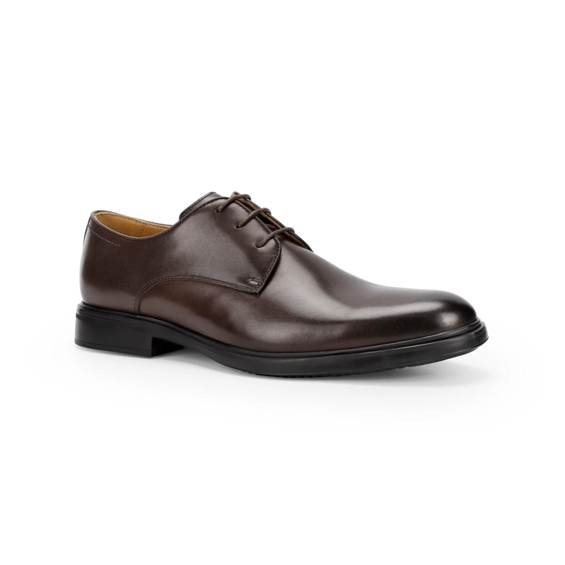 ZAPATOS HOMBRE CUERO EXXER-0-01 CAFE - 1