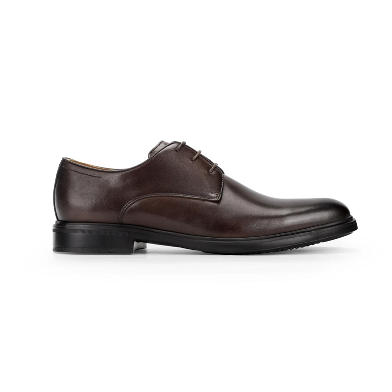 ZAPATOS HOMBRE CUERO EXXER-0-01 CAFE - 2