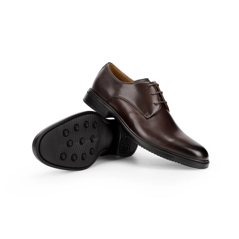 ZAPATOS HOMBRE CUERO EXXER-0-01 CAFE - 6
