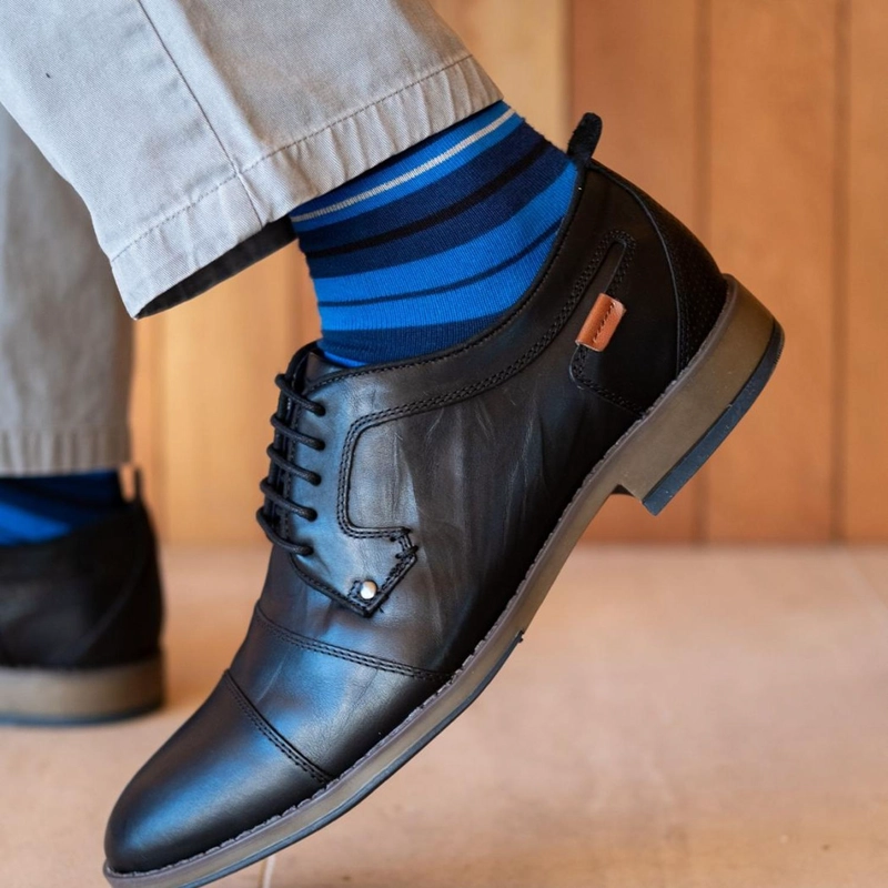 ZAPATOS HOMBRE CUERO NANTES-0-67-NEGRO ['TEXTIL'] - 5