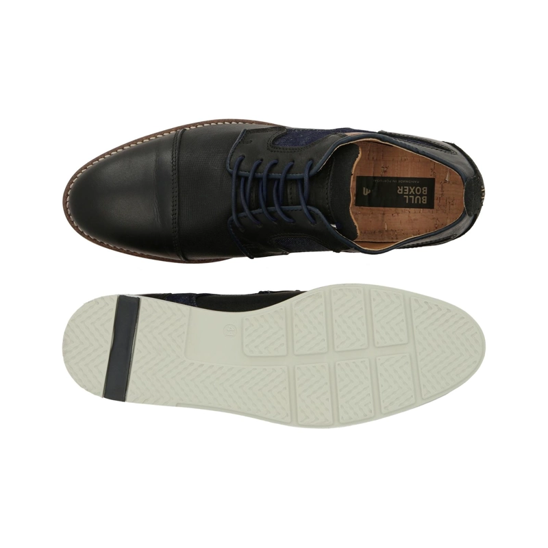 ZAPATOS HOMBRE CUERO CORDONES ELASTICADOS PLOCE-0-30 NEGRO BULLBOXER - 3
