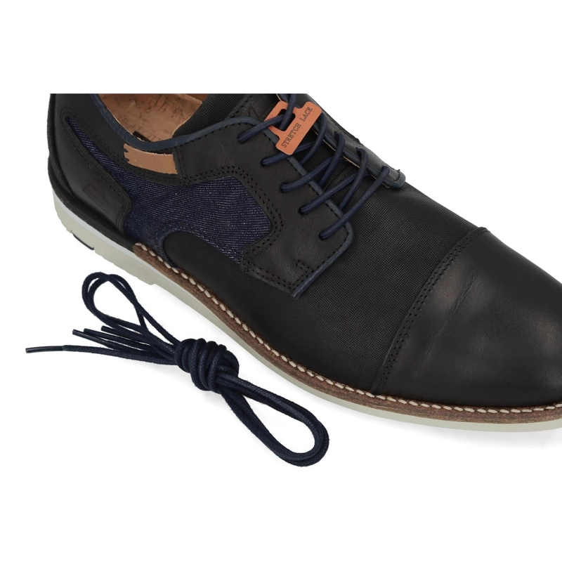 ZAPATOS HOMBRE CUERO CORDONES ELASTICADOS PLOCE-0-30 NEGRO BULLBOXER - 5