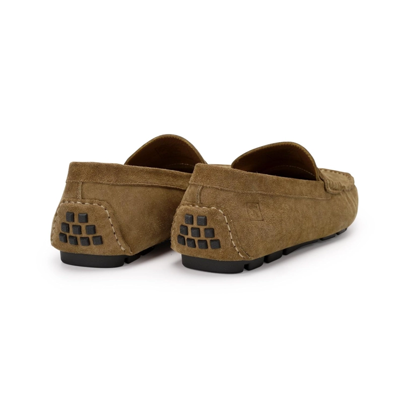 MOCASINES DRIVER HOMBRE CUERO SAND-4-02 CAFE - 4