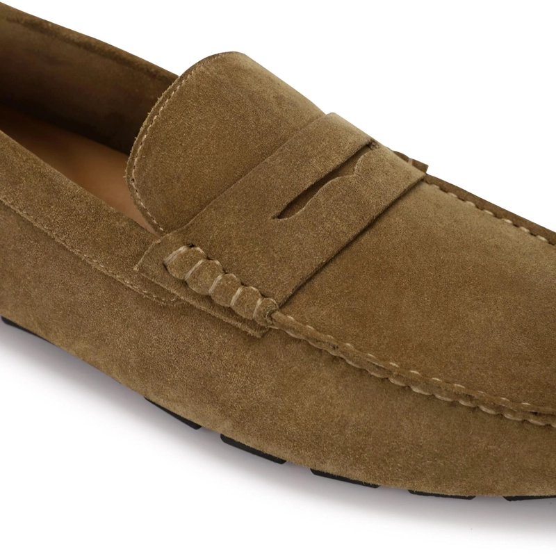 MOCASINES DRIVER HOMBRE CUERO SAND-4-02 CAFE - 5