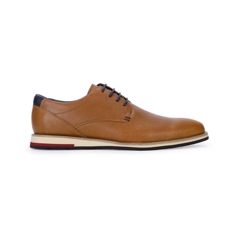 ZAPATOS HOMBRE CUERO SHELFORD-0-10 BRANDY - 1