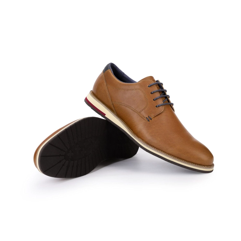 ZAPATOS HOMBRE CUERO SHELFORD-0-10 BRANDY - 3