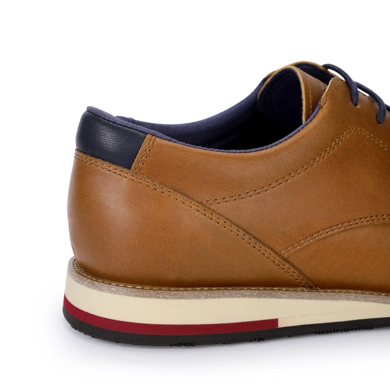 ZAPATOS HOMBRE CUERO SHELFORD-0-10 BRANDY - 5