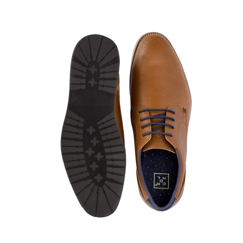 ZAPATOS HOMBRE CUERO SHELFORD-0-10 BRANDY - 6