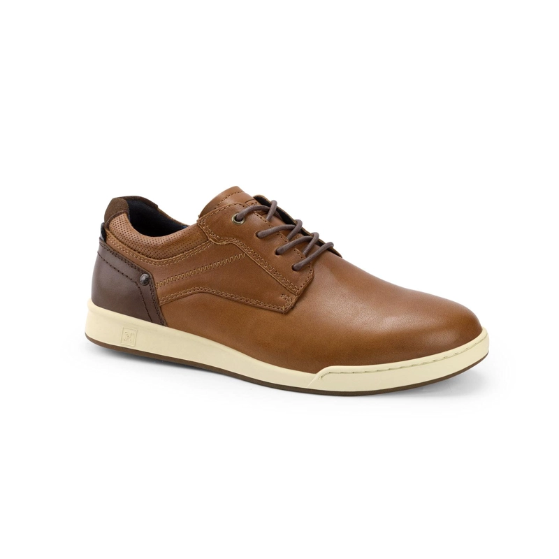 ZAPATOS HOMBRE CUERO CRAM-0-21 BRANDY - 1