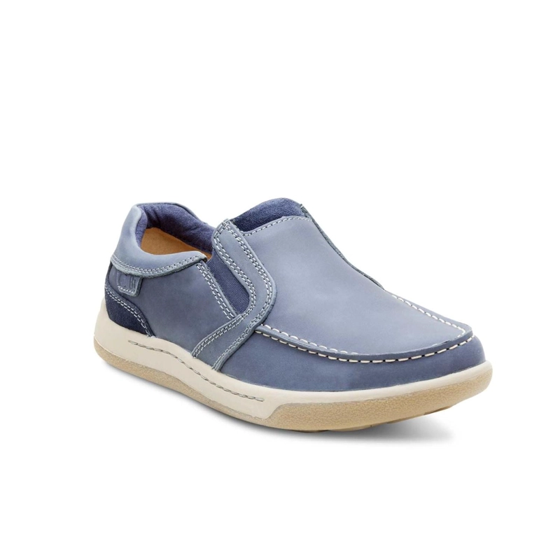 ZAPATOS SLIP-ON HOMBRE CUERO ARNO-3-03-AZUL - 1