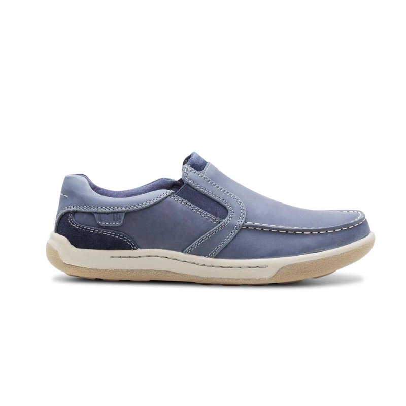 ZAPATOS SLIP-ON HOMBRE CUERO ARNO-3-03-AZUL - 2