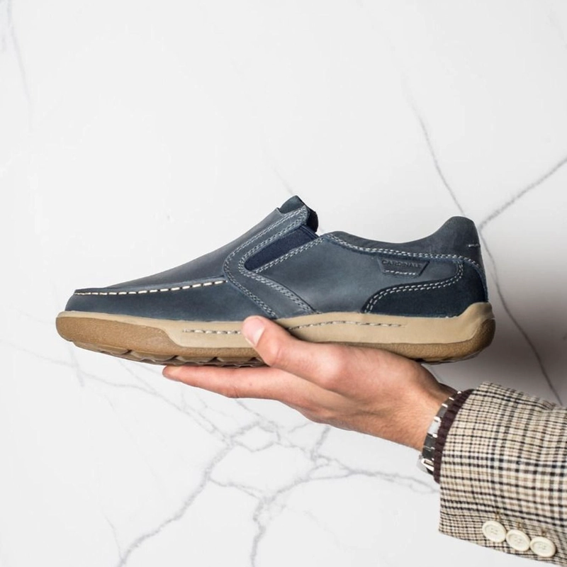 ZAPATOS SLIP-ON HOMBRE CUERO ARNO-3-03-AZUL - 5