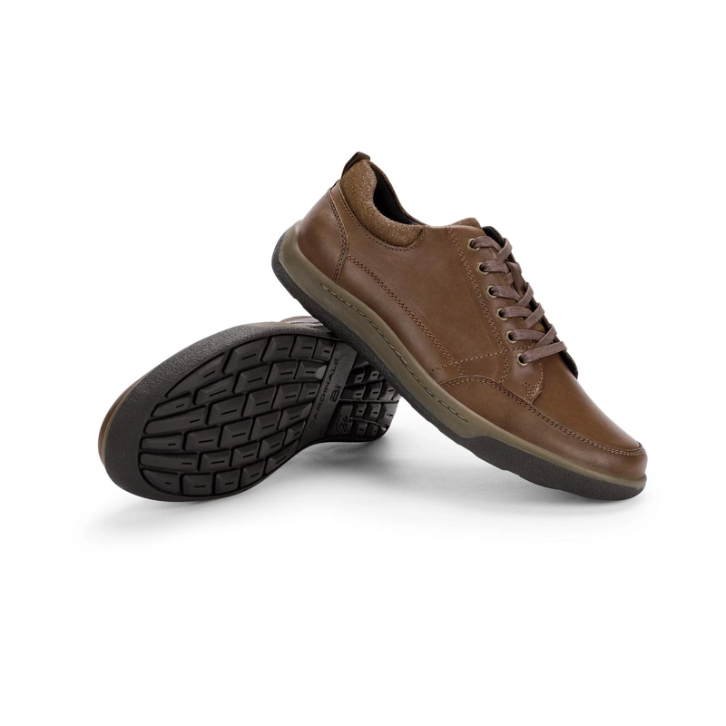 ZAPATOS HOMBRE CUERO ARNO-0-23 CAFE - 6