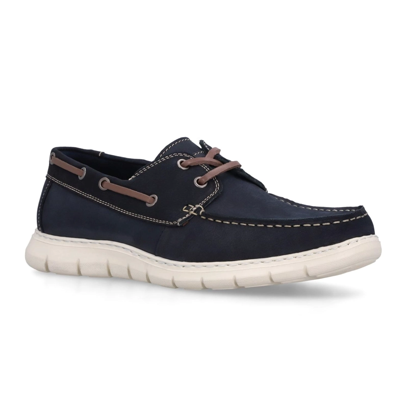 ZAPATOS HOMBRE NAUTICOS CUERO AMALFI-0-13 AZUL - 1