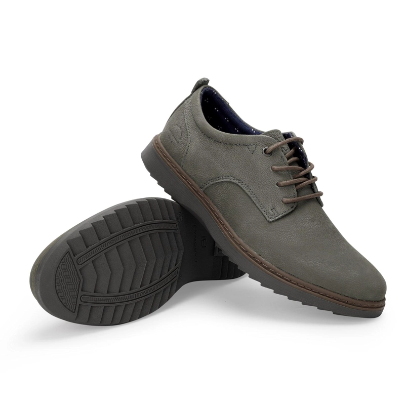 ZAPATOS HOMBRE CUERO TENDER-0-02 GRIS - 5