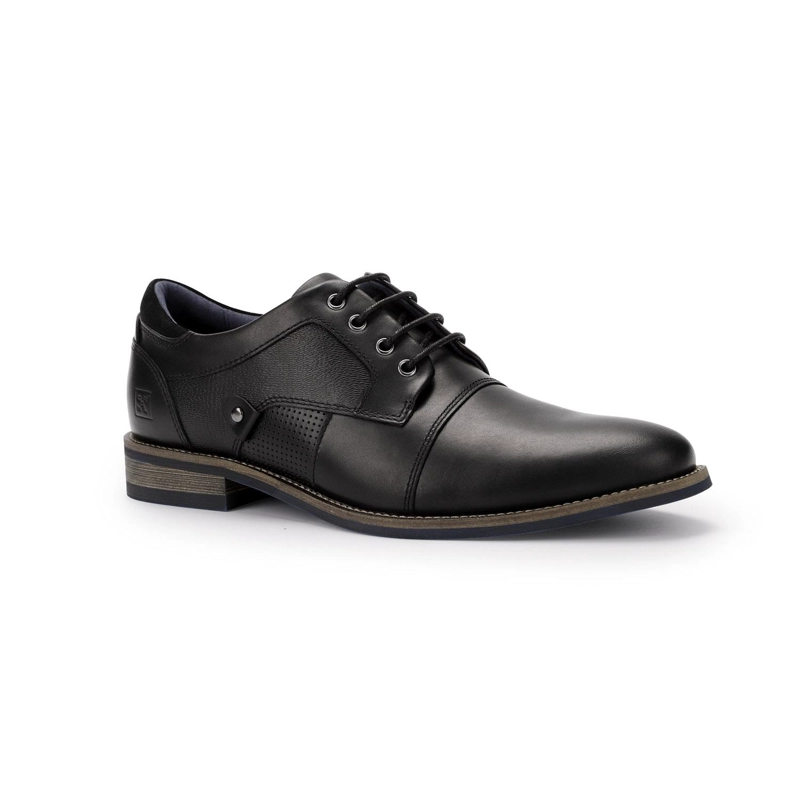 ZAPATOS HOMBRE CUERO DENIZEN-0-01 NEGRO - 1