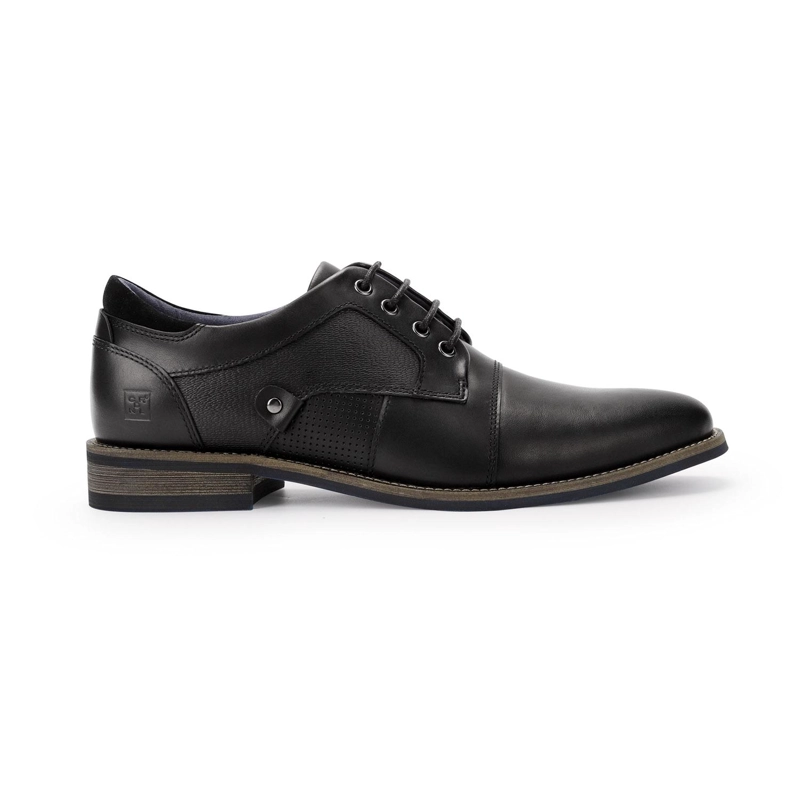 ZAPATOS HOMBRE CUERO DENIZEN-0-01 NEGRO - 2