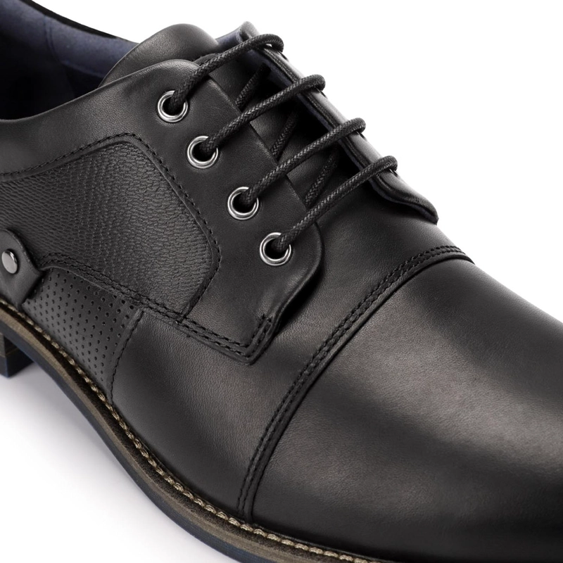 ZAPATOS HOMBRE CUERO DENIZEN-0-01 NEGRO - 5