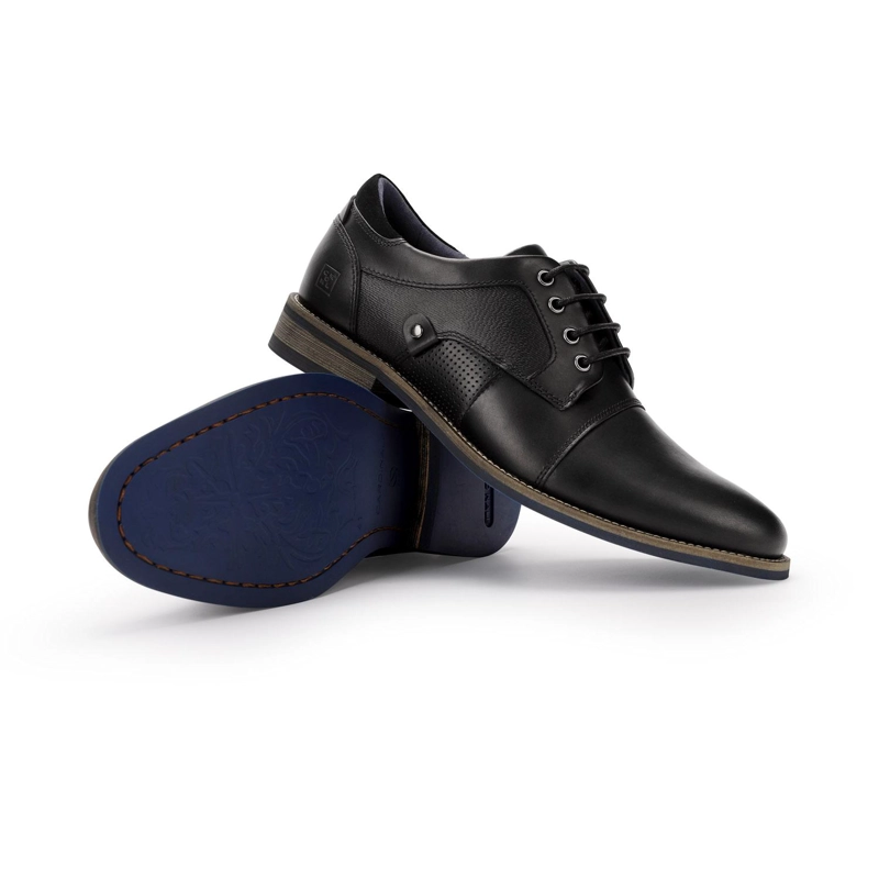ZAPATOS HOMBRE CUERO DENIZEN-0-01 NEGRO - 6