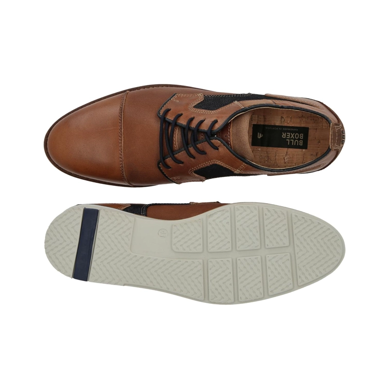 ZAPATOS HOMBRE CUERO CORDONES ELASTICADOS PLOCE-0-30 BRANDY BULLBOXER - 3