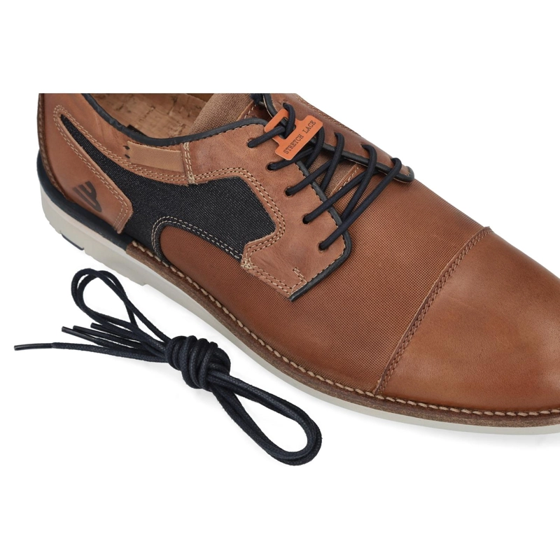 ZAPATOS HOMBRE CUERO CORDONES ELASTICADOS PLOCE-0-30 BRANDY BULLBOXER - 5