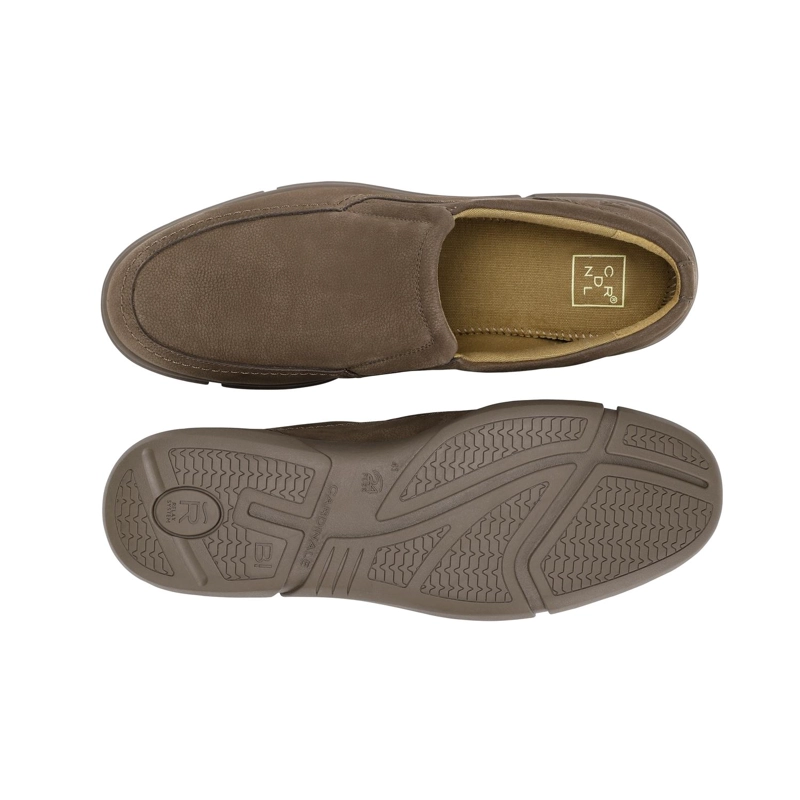 ZAPATOS SLIP-ON HOMBRE CUERO CIBELES-3-02 CAFE  ['TEXTIL'] - 3