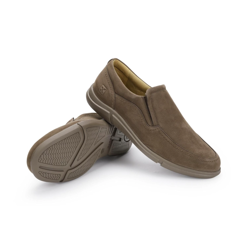 ZAPATOS SLIP-ON HOMBRE CUERO CIBELES-3-02 CAFE  ['TEXTIL'] - 6