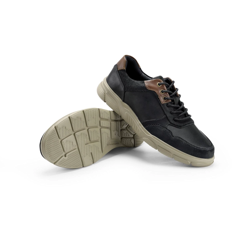 ZAPATILLAS HOMBRE CUERO DOSSCOURT-0-02 NEGRO - 1