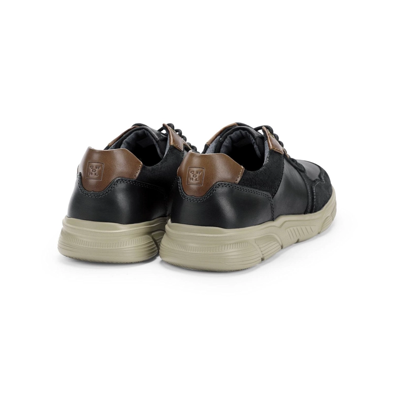 ZAPATILLAS HOMBRE CUERO DOSSCOURT-0-02 NEGRO - 2