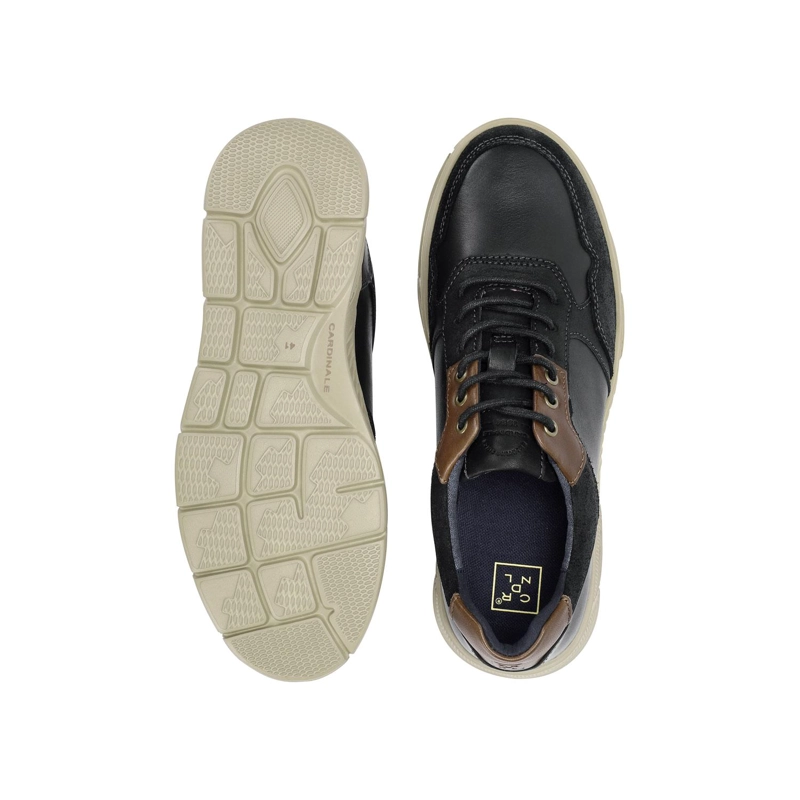 ZAPATILLAS HOMBRE CUERO DOSSCOURT-0-02 NEGRO - 3