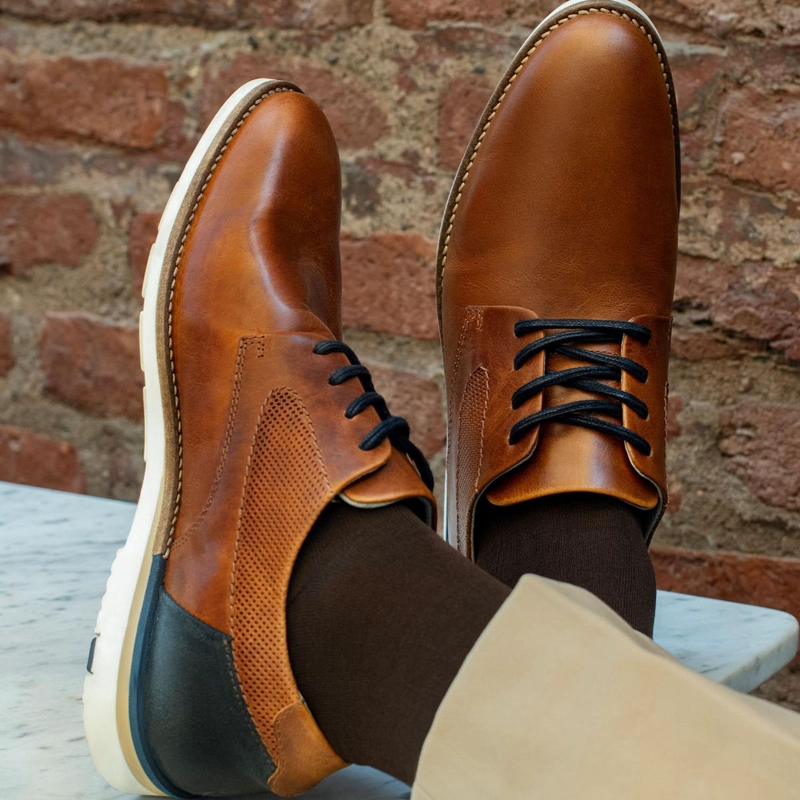 ZAPATOS HOMBRE CUERO UTRECHT-0-01 BRANDY CARDINALE - 2