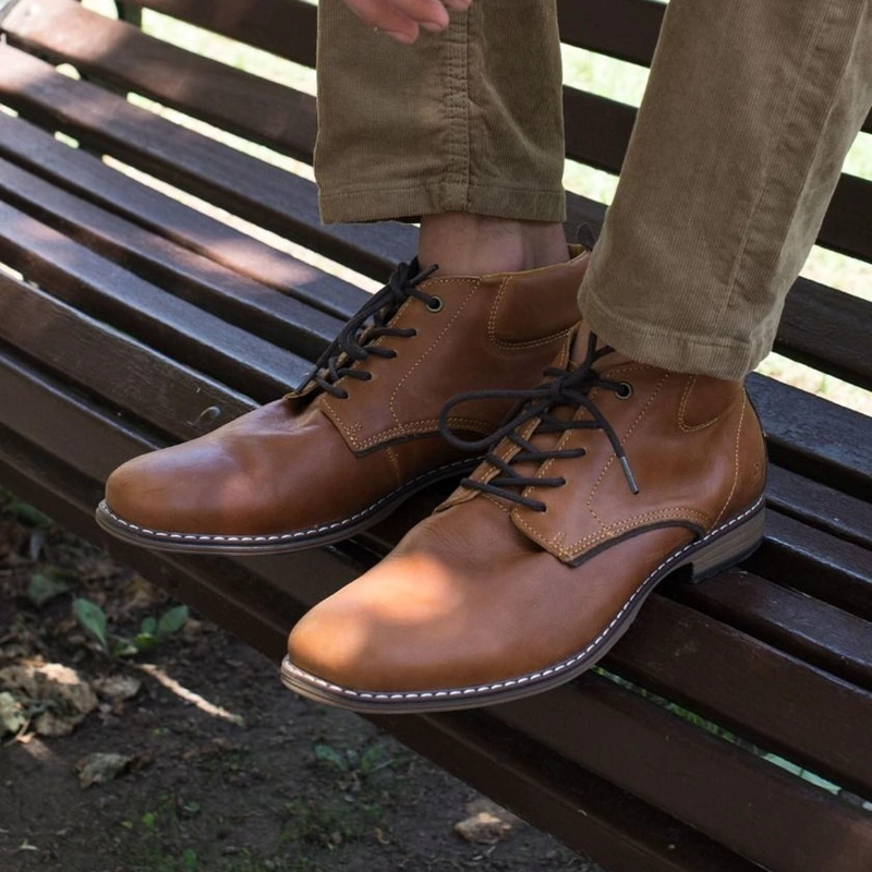 BOTINES HOMBRE CUERO YORK-6-47-BRANDY - 6