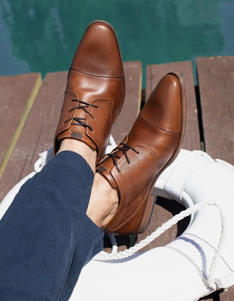 ZAPATOS HOMBRE CUERO MAROLLES-0-08 BRANDY CARDINALE - 1