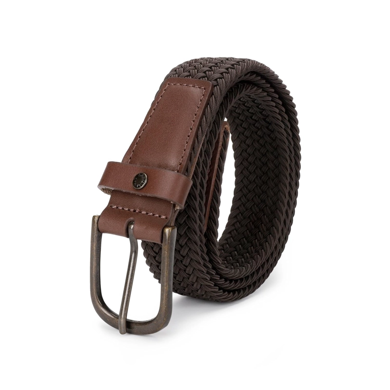 CINTURON TRENZADO ELASTICADO HOMBRE CINT-TR01-CAFE1 A - 2