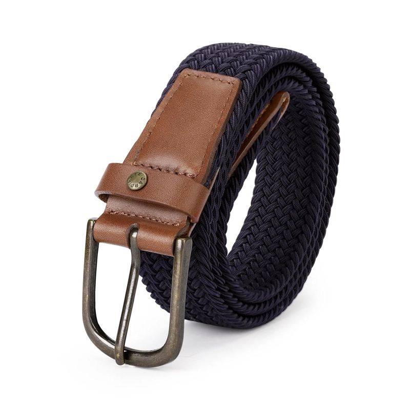 CINTURON TRENZADO ELASTICADO HOMBRE CINT-TR01-AZUL A - 2