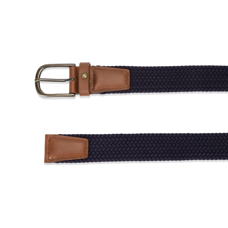 CINTURON TRENZADO ELASTICADO HOMBRE CINT-TR01-AZUL A - 3