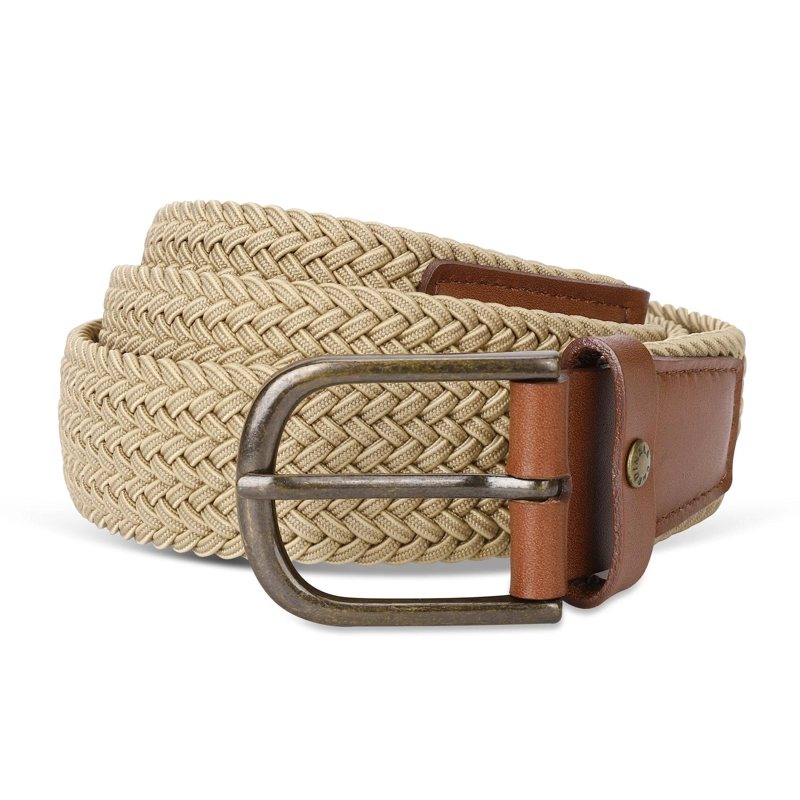 CINTURON TRENZADO ELASTICADO HOMBRE CINT-TR01-BEIGE A - 1