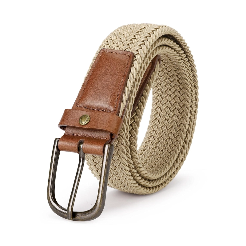CINTURON TRENZADO ELASTICADO HOMBRE CINT-TR01-BEIGE A - 2