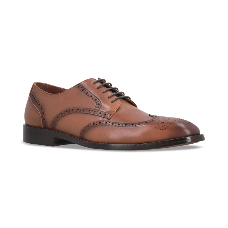 ZAPATOS FORMAL HOMBRE SUELA CUERO DOMMER-0-06 BRANDY ['CUERO'] - 1