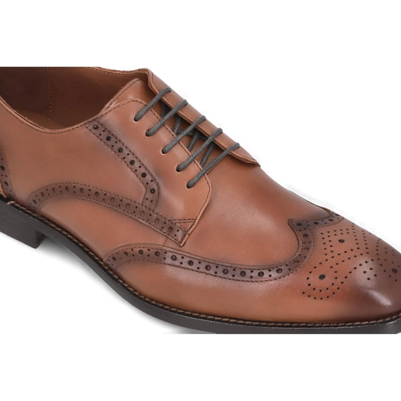 ZAPATOS FORMAL HOMBRE SUELA CUERO DOMMER-0-06 BRANDY ['CUERO'] - 4