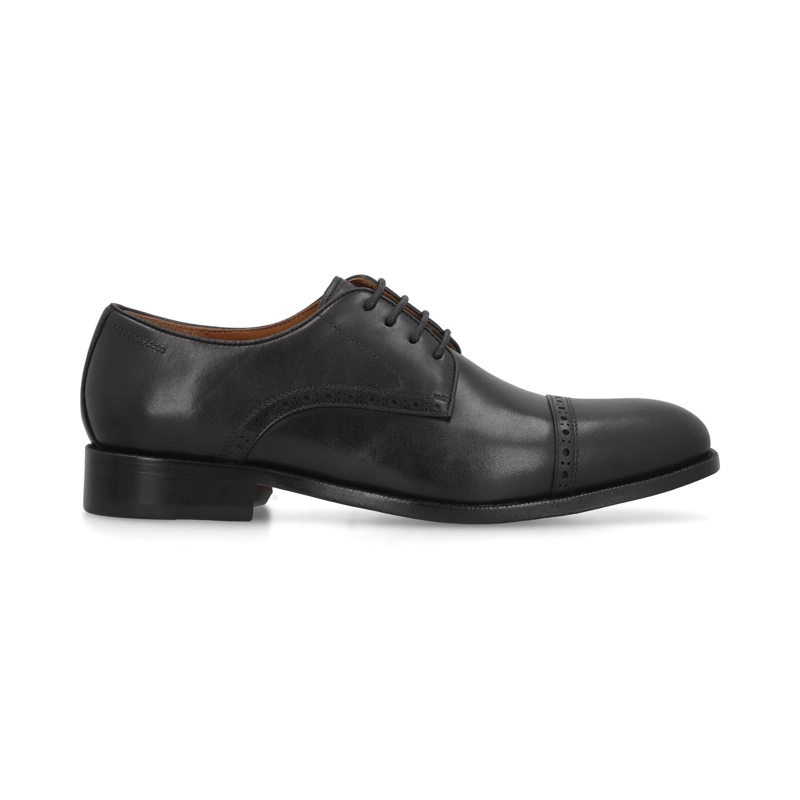 ZAPATOS FORMAL HOMBRE SUELA CUERO FINTOWN-0-02 NEGRO - 2