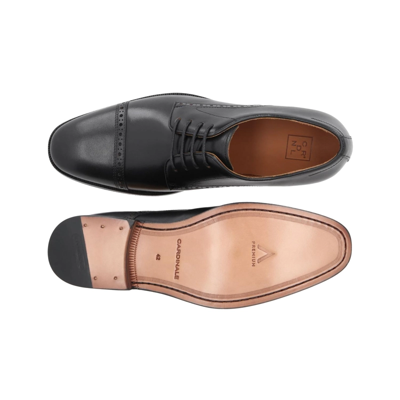 ZAPATOS FORMAL HOMBRE SUELA CUERO FINTOWN-0-02 NEGRO - 3