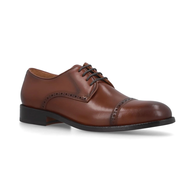 ZAPATOS FORMAL HOMBRE SUELA CUERO FINTOWN-0-02 BRANDY - 1