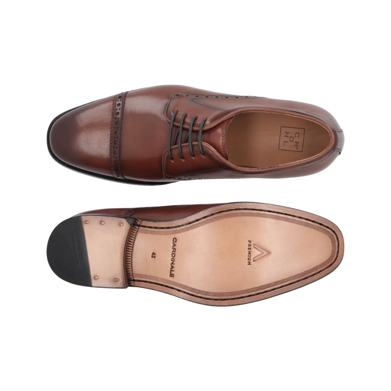 ZAPATOS FORMAL HOMBRE SUELA CUERO FINTOWN-0-02 BRANDY - 3