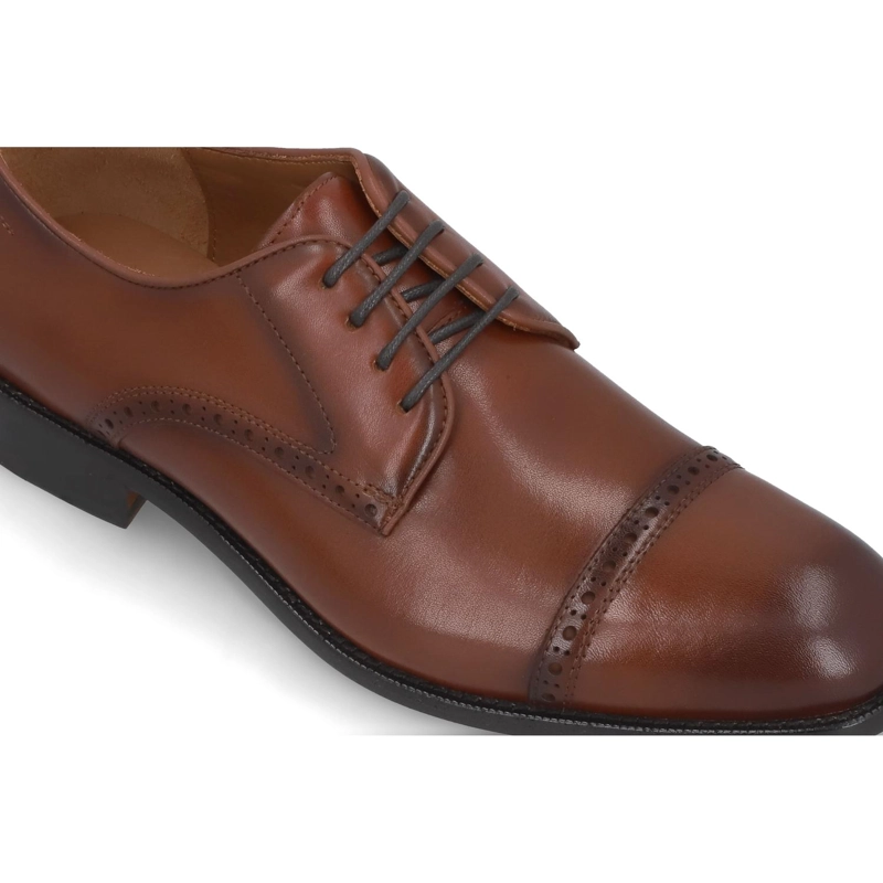 ZAPATOS FORMAL HOMBRE SUELA CUERO FINTOWN-0-02 BRANDY - 4
